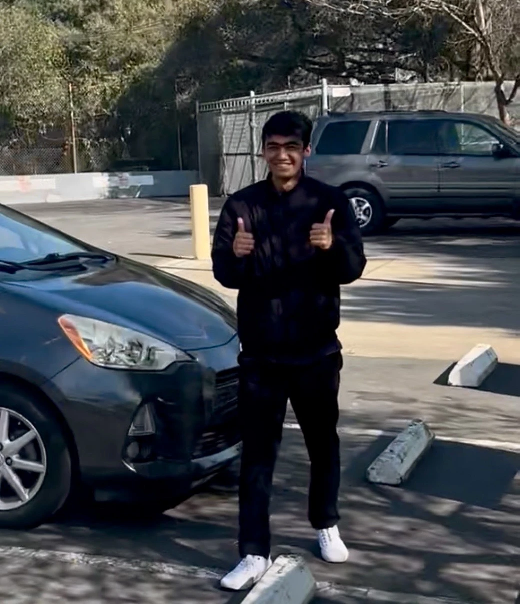 KarkiDrive student smiling after a driving milestone